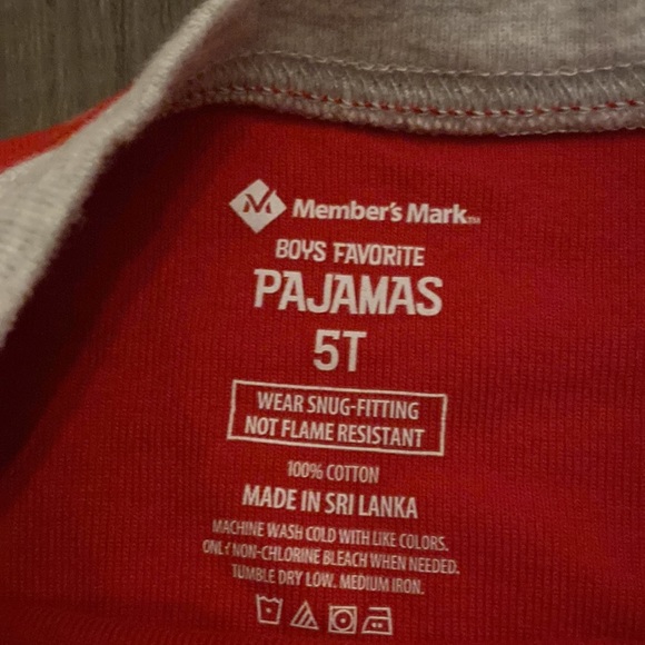 🔴3/$15🔴Member’s Mark boy pajama long sleeve top - Picture 3 of 4
